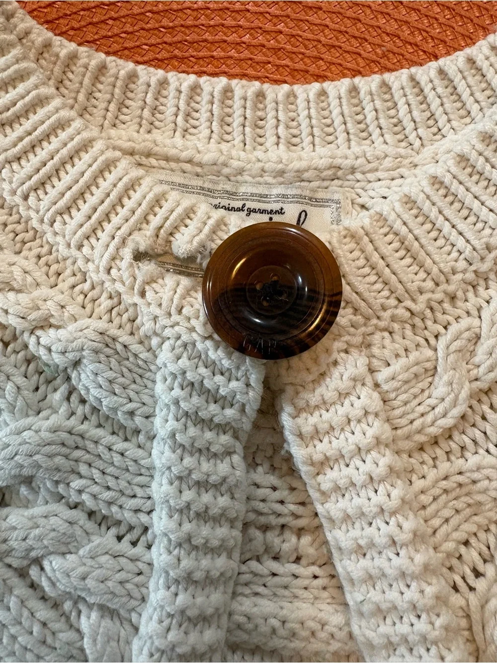 Vintage “Gap Girls” cable knit cardigan. Size medium.